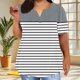thumbnail image 1 of mfyjkho Tops Para Mujer, Blusa Holgada De Cuello En V Para Mujer, Informal, De Manga Corta, A La Moda Tops De Gimnasio Para Mujer M, 1 of 6