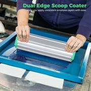 3 Pcs Dual Edge Aluminum Emulsion Coater Set (8/10/16) – Professional Silk Screen Printing Tools with End Caps, Screen Printing Squeegees - Beginners Coating Tool