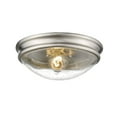 thumbnail image 2 of Millennium Lighting  1 Light Metal Flush Mount Ceiling With Clear Seeded Glass Shades Chrome Polished Chrome, 2 of 5
