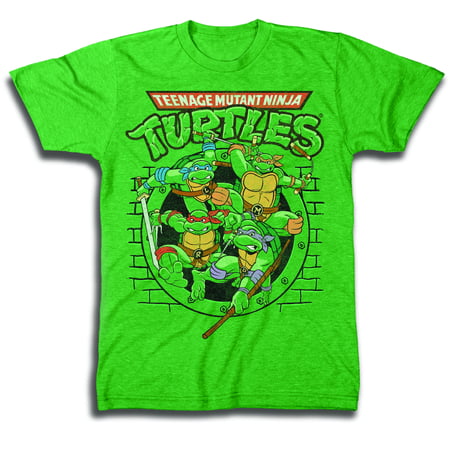 Teenage Mutant Ninja Turtles From The Sewer Mens Heather Green T-Shirt | M