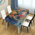 thumbnail image 4 of Yayeee Tablecloths 60" x 120" Rectangle Wrinkle Resistant Party Table Cover, Green Goldfish, 4 of 8