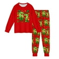 thumbnail image 4 of 67 Six Seven Letter Outfits Set For Kids Outfits Set Casual Girls 67 Doodle Print Long Sleeve Homewear Soft Two Piece Sleepwear Red 6-7 Years, 4 of 9