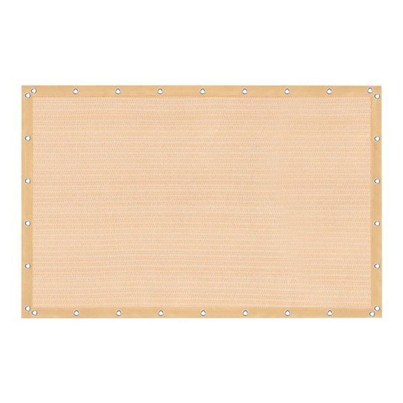 VIcLLAX Sun Shade Sail Rectangle Sand 8x12 FT, UV Block Shade cloth Fence Privacy Screen for Outdoor Patio garden Pergola