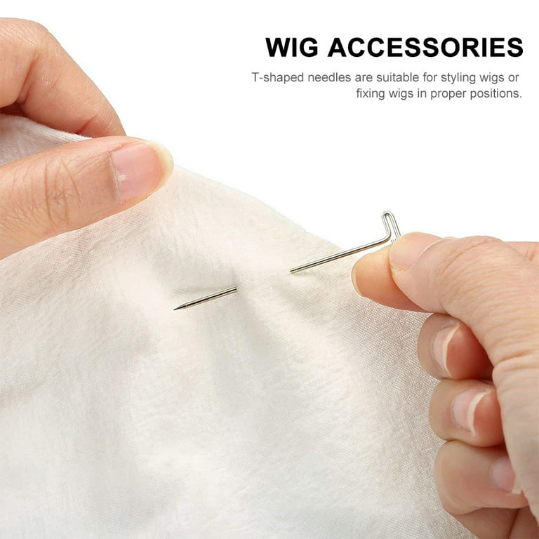 Wig clips to secure wig 150pcs Metal T Shaped Pin Wig Fixation Pin  Mannequin Head Wig Holder Pin Wig Pin to Secure Wig 