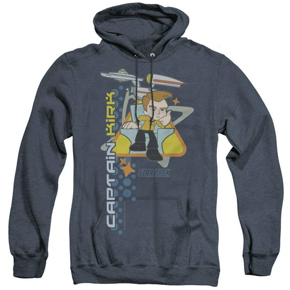 Quogs Captains Chair Adult Heather Hoodie Sweatshirt Navy