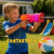 STARKTOY Electric Water Blaster Light Up Full Body Color Changing LED Squirt Gun, Automatic Rechargeable Water Gun for Kids and Adults, Long Range Soaker, Red