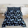 thumbnail image 2 of Homewish Blue Cherry Blossoms Full Size Comforter Sets, Cartoon Magic Butterfly Bedding Comforter Set, Teens Kids Boys Girls Reversible Bedding Sets, Microfiber Bedroom Decor, 3 Pieces, 2 of 8