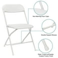 thumbnail image 5 of Wangbujianwang 6PACK-White Folding Chairs, Portable Party Chairs, Plastic Folding Chair,Stackable Commercial Seats with Steel Frame for Office Wedding Party Patio Dinning Events, 350lbs Capacity, 5 of 9