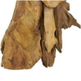 thumbnail image 6 of 31" x 33" Brown Teak Wood Handmade Horse Sculpture, by DecMode, 6 of 11