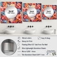 thumbnail image 4 of Designart "Blossoming Retro Pink And White Roses Floral Elegance" Wildflowers Square Mirror For Wall Decor - Large Pink Square Printed Wall Mirror Art - Wall Mounted Square Mirror, 4 of 5