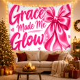 thumbnail image 3 of Grace Made Glow with Words Highlights Create, Inspirational Illustration for Quote Lovers, Wall Decor, Valentine'S Day Gift, Tapestry Wall Hanging for Dorm and Living Room, 3 of 6