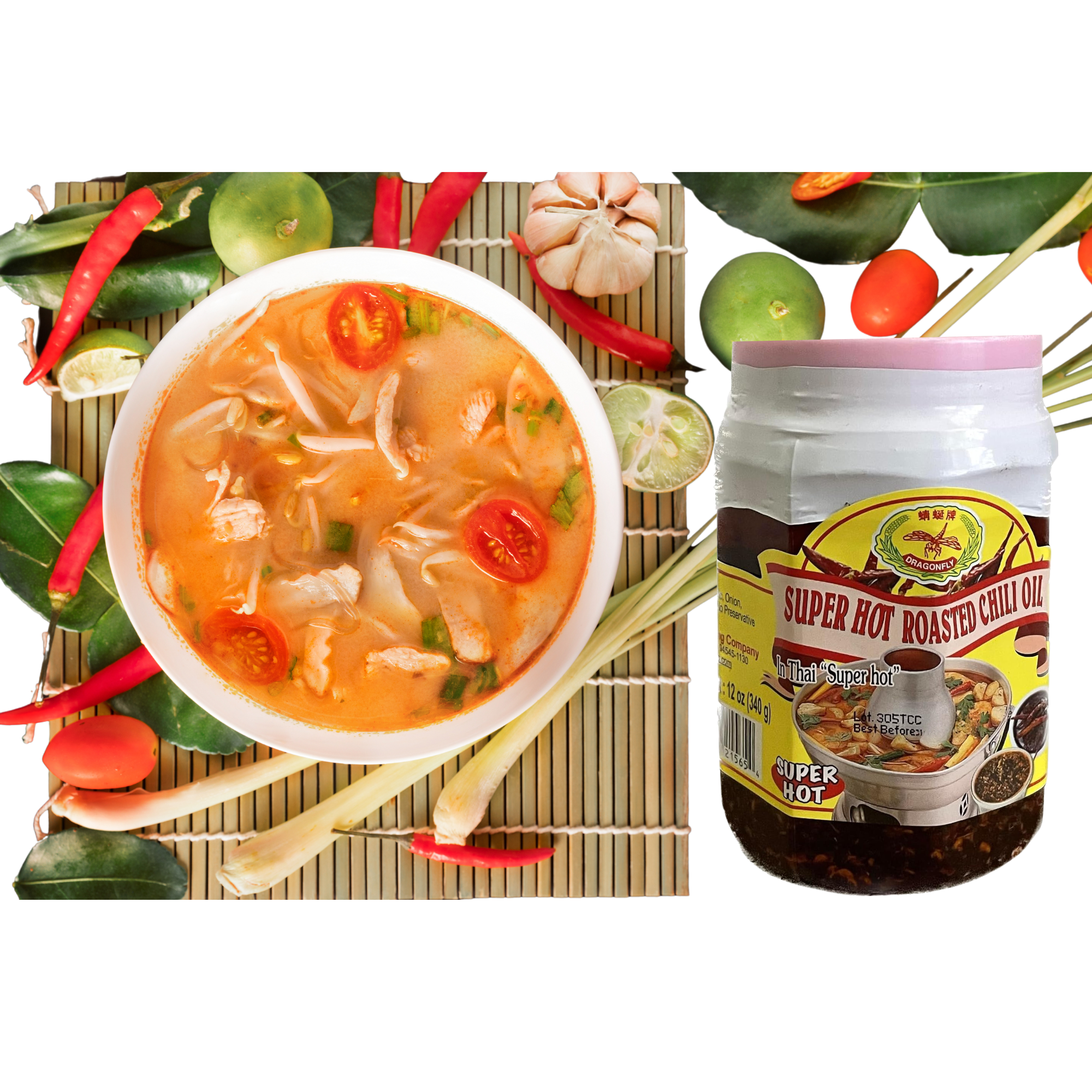 Dragonfly Super Hot Roasted Chili Oil - 340 Grams 12 Oz