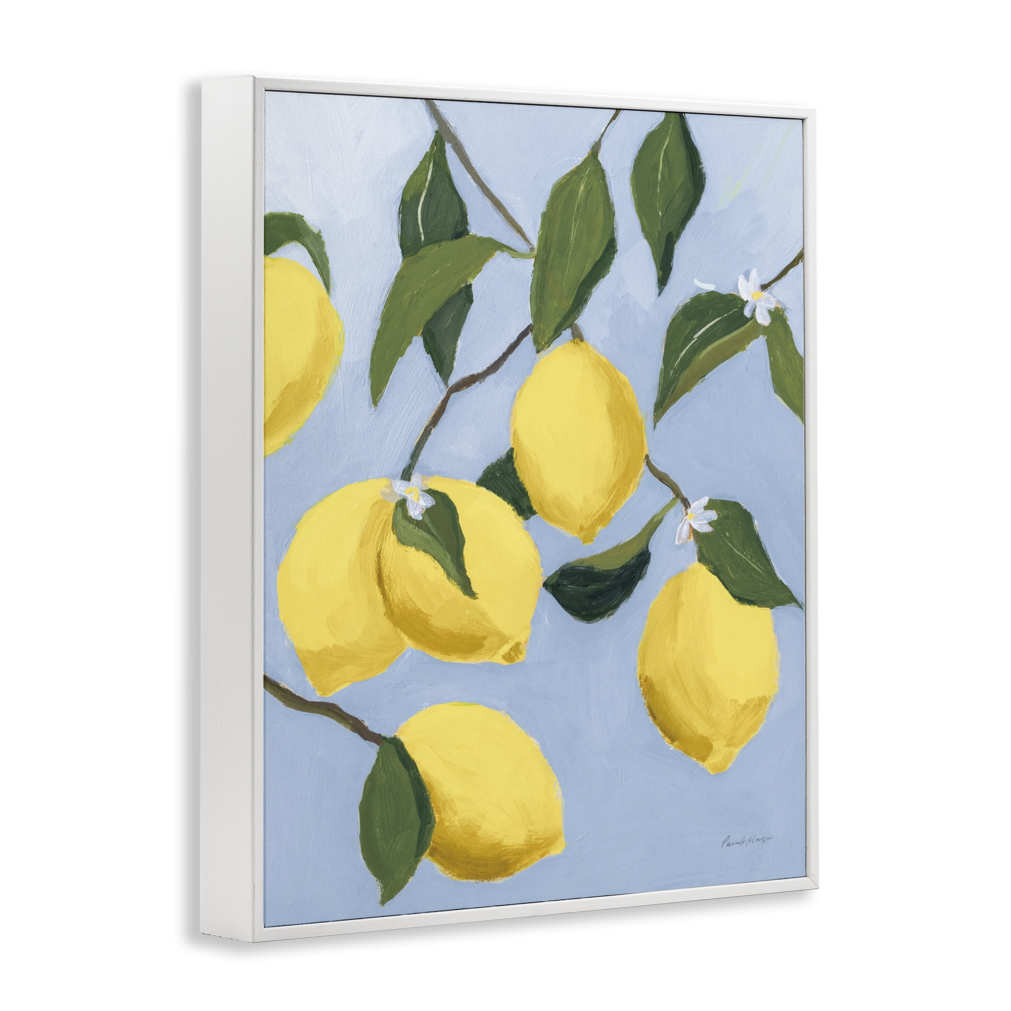 Stupell Industries Winding Lemon Tree Food & Beverage Painting White Framed Art Print Wall Art, 24 x 30
