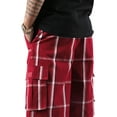 thumbnail image 7 of Ma Croix Men's Checkered Loose Fit Plaid Cargo Shorts, 7 of 7