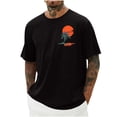 thumbnail image 2 of ShiShine Men's Graphic T-Shirt Casual Short Sleeve Crew Neck Summer Beach Tee Lightweight Breathable Top for Vacation Daily Wear, 2 of 5