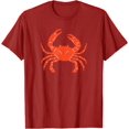 thumbnail image 1 of Ocean Sea King Crab Animal Cool Orange Crab for Crab Lovers T-Shirt, 1 of 1
