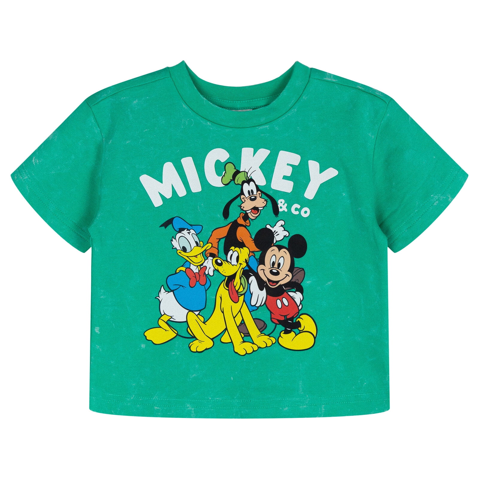 Disney Mickey Mouse Goofy Donald Duck French Terry T-Shirt and Shorts Outfit Set Toddler to Big Kid