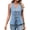 Light Blue, variant on Women Tie-Bow Front Deep V Neck Denim Vest Sleeveless Jean Jacket Light Blue L