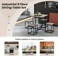 thumbnail image 5 of Costway 5-Piece Dining Table Set Square Kitchen Table Set with  Stools for Small Spaces, 5 of 10