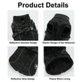thumbnail image 2 of Small Dog Jacket with Harness,Pet Coat Cold Weather Warm Vest Jacket,Dog Waterproof Windproof Cotton Costume for Puppy Small Medium Dogs Black S, 2 of 7