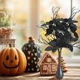 thumbnail image 5 of CofeeMO Black Artificial Flowers Picks Stems 17 inches Halloween Branches Fake Gothic Floral Decor for Vases Haunted House Party, 5 of 6