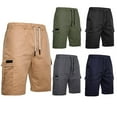thumbnail image 5 of Turilly Men's Summer Shorts Cargo Shorts InseamCargo Shorts Running Shorts Pockets Elastic Waist Hiking Shorts L, 5 of 5