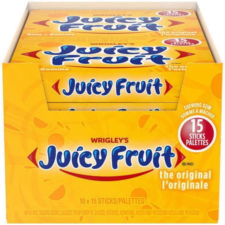Wrigleys Juicy Fruit Original Stick Gum - 10x15/150ct {Imported from Canada}
