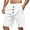 White, variant on Bcfgryg Men's Summer Fashion Loose Beach Casual Quarter Pants Washed Button Sport Shorts Men Men's Shorts Black L