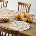 thumbnail image 4 of Fall Round Placemats Set of 4 Autumn Animal Place Mats Thanksgiving Woven Placemat Owl Fox Hedgehog Bird Berry Maple Leaves Circle Braided Table Mat for Kitchen Dining Table Party Home Decor 15 Inch, 4 of 9