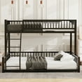 thumbnail image 2 of Jopath Twin XL over Queen Bunk Bed,Heavy Duty Metal Bunk Beds for Adults and Kids,Floor Bed Frame with Ladder and Safety Guardrails, Easy Assemble,Black, 2 of 10