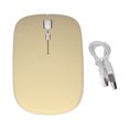 thumbnail image 1 of Ratón óptico para computadora, silencioso, recargable, inalámbrico, color amarillo, diseño ergonómico de modo dual de 2,4 G, 1 of 8