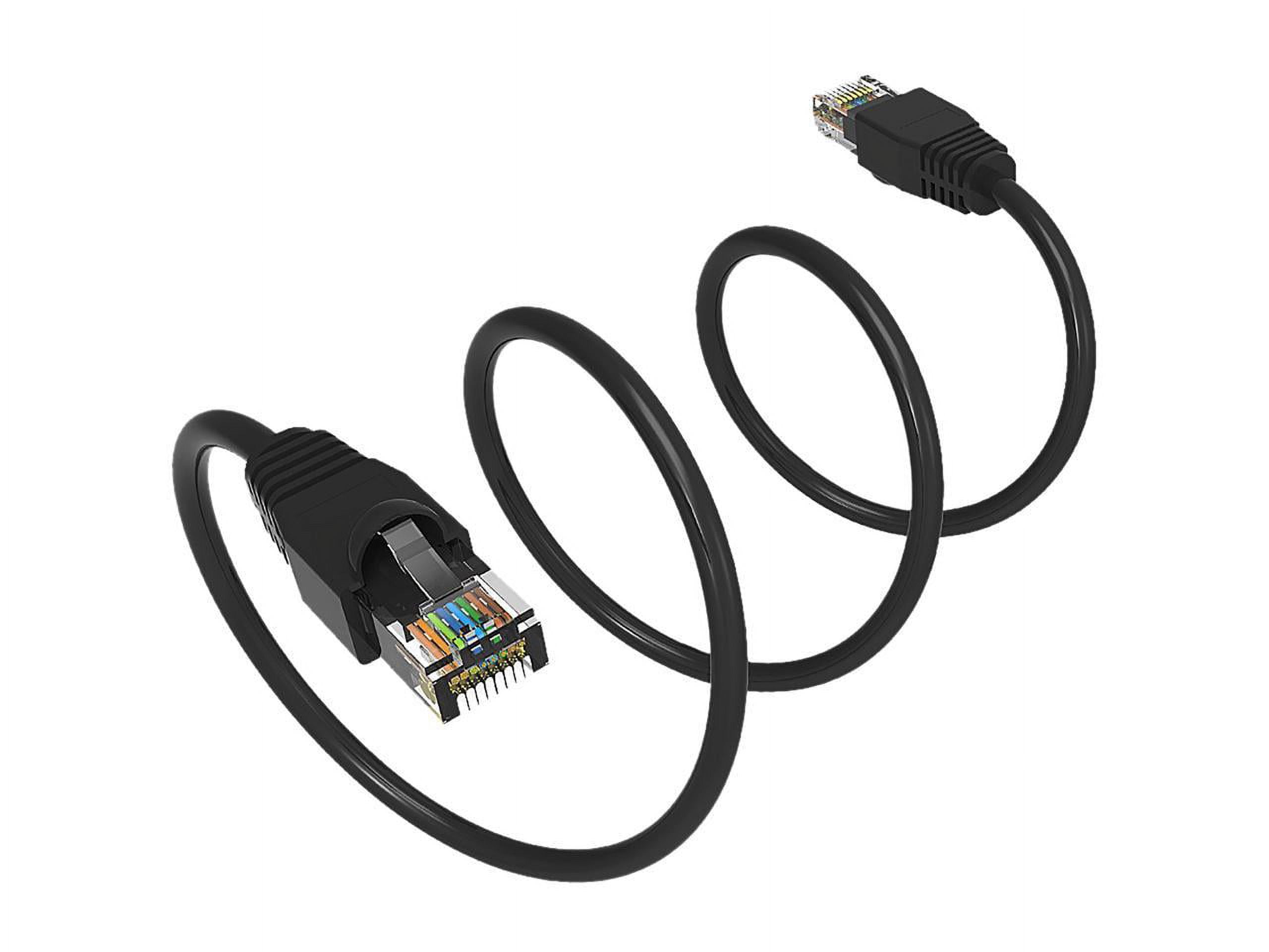 Nippon Labs 50Ft Cat6A UTP Ethernet Network Booted Cable,  24AWG 50 Feet Gigabit LAN Network Cable RJ45 High Speed Patch Cable, Black, 60CAT6A-50BK