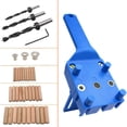 thumbnail image 3 of Kit completo de plantilla para espigas con guía de perforación ajustable, plantilla para espigas autocentrante para herramientas profesionales de carpintería que garantiza una alineación precisa de, 3 of 7