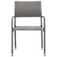 thumbnail image 4 of vidaXL Patio Dining Set Table and Chair Gray and Black Poly Rattan and Steel, 4 of 11