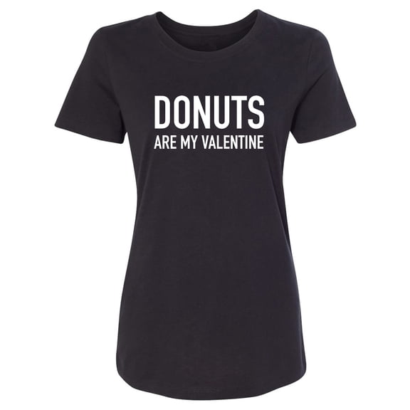 Donuts Are My Valentine Womens crewneck tee