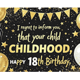 thumbnail image 4 of Black Background Glittery Banner with Golden Balloons and Stars Happy 18th Birthday Theme Childhood Explored Party Decoration Backdrop Photography Props Birthday Party Supplies, 4 of 7