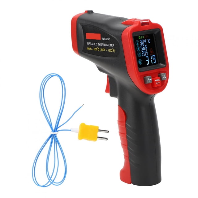 Termómetro Infrarrojo Termómetro Industrial Termómetro De Mano Probador De Temperatura WT323C -50 Grados Celsius -650 Grados Celsius Industrial ANGGREK Otros