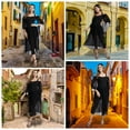thumbnail image 6 of RTOPDS Medieval Dress for Women,Renaissance Witch Vintage Gothic Dress with Trumpet Sleeves for Halloween Party (S), 6 of 6