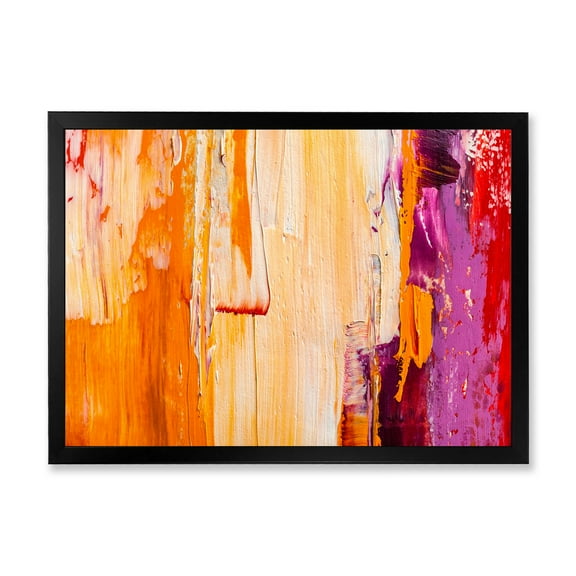 Designart 'Grunge Brown Abstract' Modern Framed Art Print
