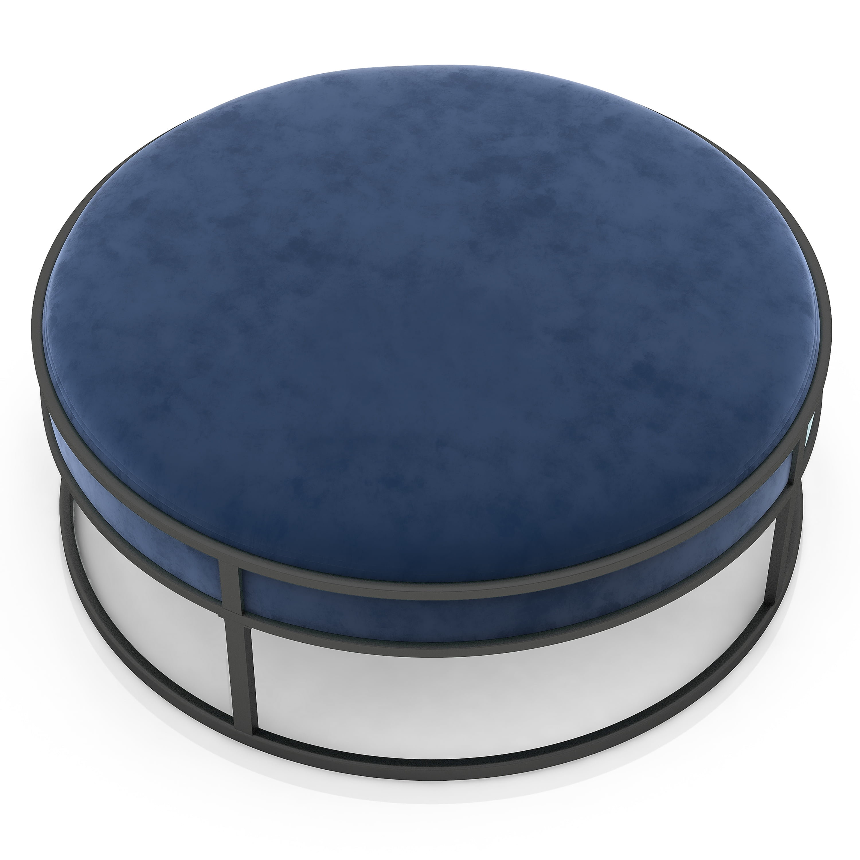 Furniture of America Alto Upholstered Cocktail Ottoman, Navy