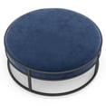 thumbnail image 6 of Furniture of America Alto Upholstered Cocktail Ottoman, Navy, 6 of 8