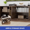 thumbnail image 4 of ModFusion 70" Fluted TV Console with 4 Storage Doors, Suitable for TVs Up to 80 Inch, Modern Media Cabinet for Living Room and Apartment, Walnut, 4 of 10