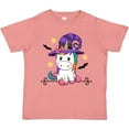 thumbnail image 3 of Inktastic Halloween Girls Unicorn Witch Girls Toddler T-Shirt, 3 of 5