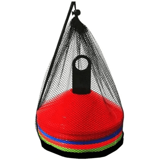 CCA Sportswear Agility Cones, Soccer Training Cones, 25 Pack with Stand and Mesh Bag