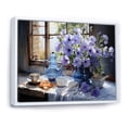 thumbnail image 2 of Designart "Vase Of Morning Glory Bouquet II" Morning Glory Floater Framed Wall Decor, 2 of 5