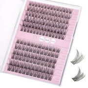 ALLOVE Lash Clusters 2 Styles Individual Lashes D Curl 10-16 Mixed 144 Pcs Reusable Cluster Lashes Individual Lash Extensions for Self-application DIY at Home-Pro 5