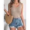 thumbnail image 4 of Womens V Neck Tank Tops 2025 Sleeveless Knit Shirts Summer Casual Sweater Vest Khaki S, 4 of 9