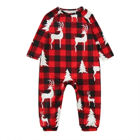 

NECHOLOGY Family Movie Night Pajamas Merry Christmas Red Prints Family Clothes Baby Long Sleeve New Years Family Pajamas Suit Red 3-6 Months