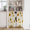thumbnail image 6 of Sunflower Tier Curtains 54 Inch Length, Summer Botanical Farmhouse Floral Elegant Cafe Short Curtains for Bathroom Over Sink, Small Kitchen Curtain Light Filtering Tiered Drapes 2 Panels 27.5"Wx54"L, 6 of 8