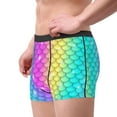 thumbnail image 4 of Balery Rainbow Scales2 Men's Boxer Briefs, Soft and Breathable Cotton Underwear with nylon Waistband-Medium, 4 of 9